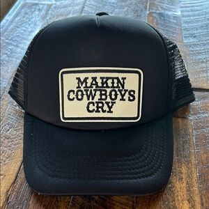 Black SnapBack Trucker Hat w Patch